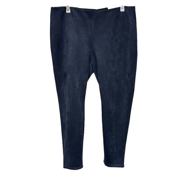 Chico’s Vegan Suede Leggings Blue NWT - Picture 1 of 7